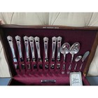 Vintage 1847 Rogers Bros Silverplate Flatware Set 52 Pc W  Wooden Storage Chest