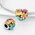 Kunsir 925 Sterling Silver Heart Sunflower ladybug Bead Charm For Bracelet Charm