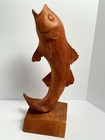 Vintage Large Davis Hurd Wooden  maple  Hand Carved Fish Figurine Sculpture