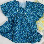 Handmade Blue yellow Floral Dresses   Parasol  Set For 18  American Girl Doll