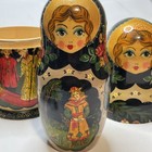 Vtg Russian Matryoshka Nesting Dolls-10 Pieces  Hand Painted  Signed  Fairytale 