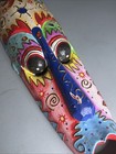 Hand Painted Tribal Style Wooden Mask Wall Decor Folk Art Carved Wood Face