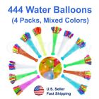 4-pack 444 Water Balloons Instant Self-sealing And Quick Filling   Free Nozzle