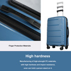 Travelhouse 3 Piece Hardshell Luggage Set Hardside Lightweight Suitcase   blue-6