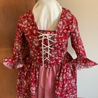 Xl xxl Outlander  Colonial  Cotton Concord Rose Polonaise Over Dress Gown Nwot