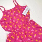 Cat   Jack Girls  Sleeveless Jumpsuit Pink Floral Romper Pants With Side Cut-out
