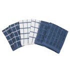 Ritz Terry Check Dish Cloths 6-pack   Soft   Absorbent Cleaning Cloths