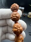 China Olive Dentoliva Hand Carved Various Characters Bracelet 15 5  16mm                           