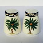 Salt Pepper Shakers Vtg Kitchen Decor Hawaii Tiki Coconut Tree Aloha Hula Tribal