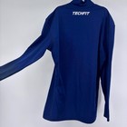 Adidas Techfit Climawarm Long Sleeve Mock Neck Base Layer Shirt Blue Large