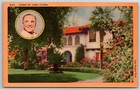 Vintage Linen Postcard Home Of Jose Iturbi - Unp Vgc 