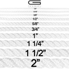Golberg Twisted Polyester Rope - White - Low Stretch  High Strength - Usa Made