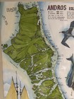 William Johnson Jr  Colored Bahamas Map Andros Island   53 1971 Framed Ex