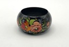 Vintage Hand-painted Wooden Floral Design Napkin Rings Set Of 6