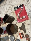 Lot Of Antique Vintage Cans  Pot  Kitchen Items  Shoe Shine Device  Decor Items