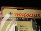 Vintage Winchester Knife Large Bowie Blade Dagger And Ballistic Cloth Sheath