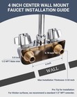 Commercial 4  Wall Mount Faucet - Swing 3 5  Gooseneck Spout For Restaurant