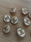 Lot Of 10   20mm Designer Stamped Chanel Button Gold Tone 