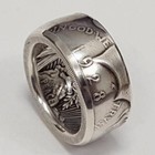 Hot Sale Coin Ring Vintage Morgan Half Dollar 1945 Carved  the United State Of A