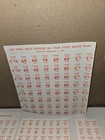 7 Vintage 1950 s 1956  1957 General Hardware Store Pyrex Price Sticker Sheets