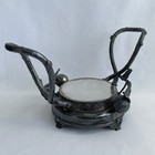 Antique Meriden Silverplate Brides Basket Centerpiece Base Fruit Branch Handles