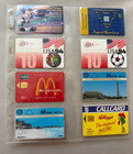35 Vintage Phone Card Lot Binder Disney Mickey Ken Griffey Jr Coca-cola Nhl