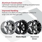 Gtw Specter 12 Inch Matte Black Aluminum Golf Cart Wheel   3 4 Offset   Set Of 4