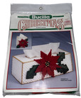 Bucilla Christmas Poinsettia Tissue Box Cover Plastic Canvas Kit 61127