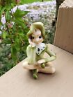 Vtg Occupied Japan Ceramic Pixie Elf Figurine Sitting Thinking Shelf Sitter Rare