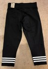 Nwt Adidas Women s Designed-2-move Three-quarter Logo Tights  Black white  50 Sm