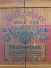 Old   Vintage Anheuser Busch Budweiser Wooden Crate 9 Slot Cabinet
