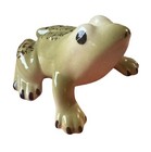 Vintage Cool Green Frog W spots Garden home Decor Figurine - Signed By Artist