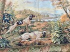 Vintage Belgian Tapestry Hunting Spaniel Bird Dog Pair W Pheasant And Quail 28   