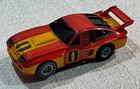 Aurora  1977 Monza Gt Red yellow Flame Thrower Magna-traction  Ho Slot Car Afx