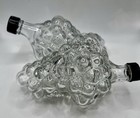 Vintage Grape Cluster Shaped Clear Glass Wine Bottle Made In Italy   France