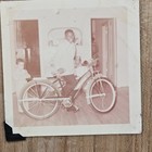 1950 s Set Of African American Siblings Boy   Girl Posing On Bikes Photos