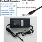 42v 2a Smart Charger Dc 5 5x2 5mm Plug For 36v Bicycle Lithium Li-ion Battery