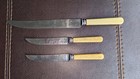 Vintage Marshall Fields Stainless Steel Bone Handle Knives England 12 5    8 