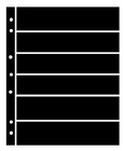 25 Hagner 6 Pocket Black Stock Sheets - 5 Packages Of 5 - 6 Rows Single Sided