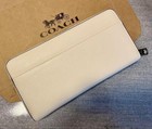 Coach X Peanuts Long Wallet Snoopy Woodstock Leather Zip White New