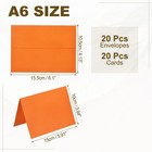 20pack Orange 4x6 Envelopes  A6 Envelopes With Folded Cards