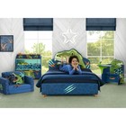 Kids Twin Bed Dinosaur Upholstered Bedframe  Boys Childs Blue