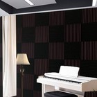 52 Pack Black burgundy12  x 12  x1  Acoustic Panels Studio Soundproofing Foam   