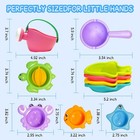 10pcs Baby Bath Toys For Kids Ages 1-3 Mold Free Water Toys For Toddlers 12  Mon