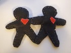 2 Black Or Red Poppet 4  Voodoo Doll Witchcraft Spell Pagan Hoodoo Magic Wicca
