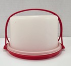 Vtg Tupperware Toys Cake Carrier And Plates 1498-2 1499-4 1502-23