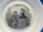 Salem China Company Godey s Pattern Ladies On The Victory Round Plate Vtg