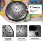 Lekato 6  Steel Tongue Drum 11 Notes C Key Panda Drum Percussion For Meditation