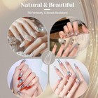 600 Pcs Coffin Nails Semi-matte False French Tip Nail Gel Full Cover Nail Tip   