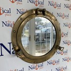 20  Large Antique Brass Finish Porthole Mirror  Nautical Working Port Hole Decor